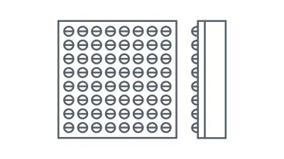 Ball grid array package (BGA): 7 mm x 7 mm x 1.5 mm