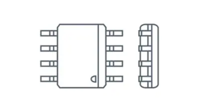 SOIC8n package: 4.9 x 6.0 mm²