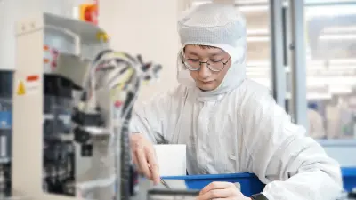 An equipment engineer is doing the validation of newly self-designed tool.