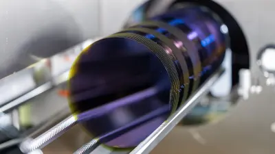 150 mm SiC Wafers on a wafer boat