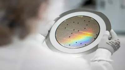 Inspection of a 200 mm SiC wafer mounted on a metal frame