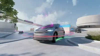 Visual of a futuristic car